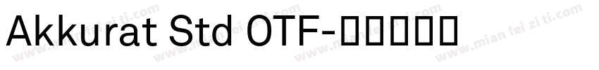 Akkurat Std OTF字体转换